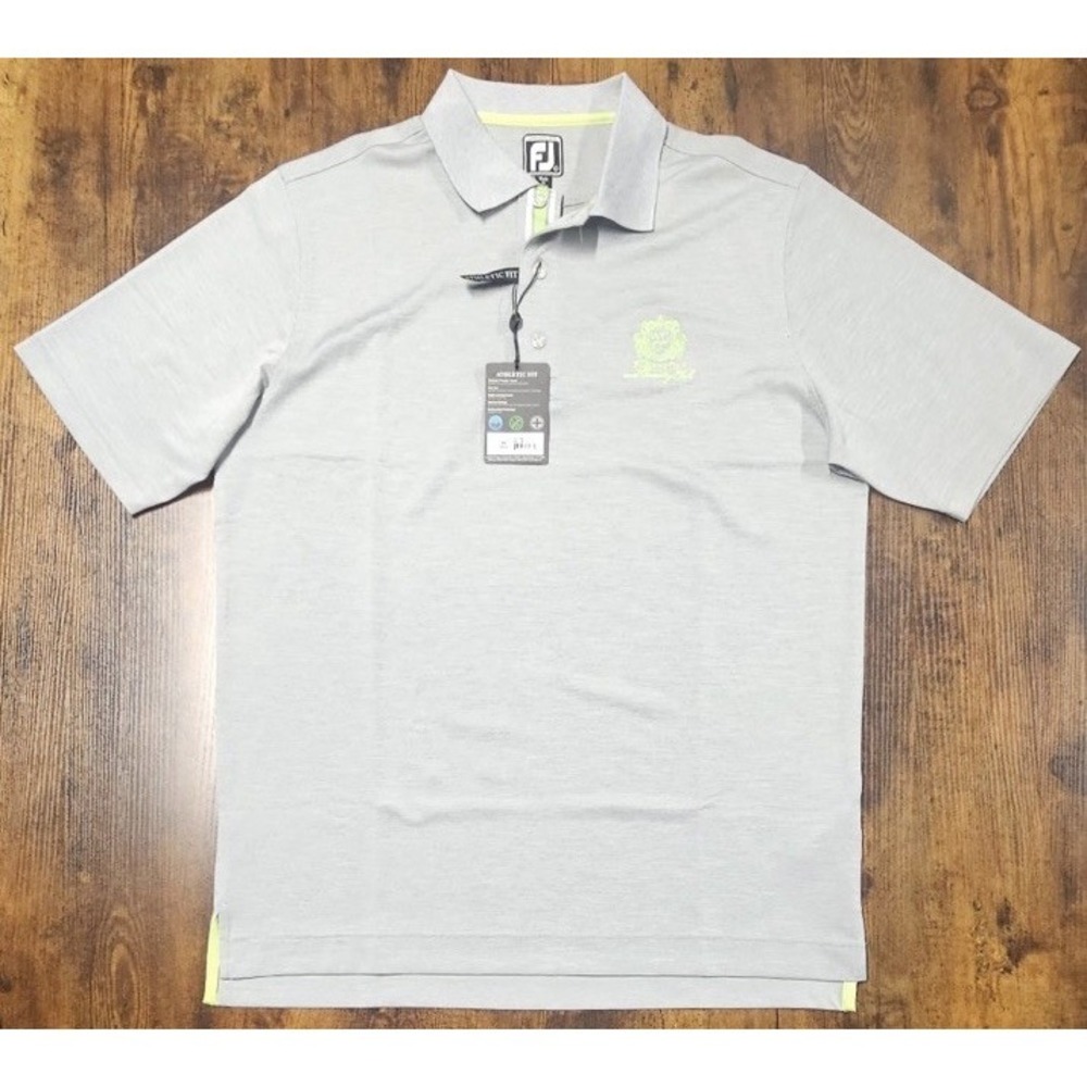 FootJoy Slimmer Athletic Fit Polo Shirt Men's L Gray Green Willams Golf NWT